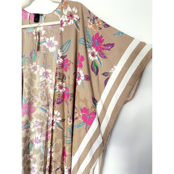 Steve Madden Floral Handkerchief Duster Kimono One Size  Neutral Boho New NWT - Picture 13 of 14